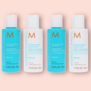 Moroccanoil Moisture Repair Shampoo 2.4fl.oz & Conditioner 2.4 oz Travel Set Lot